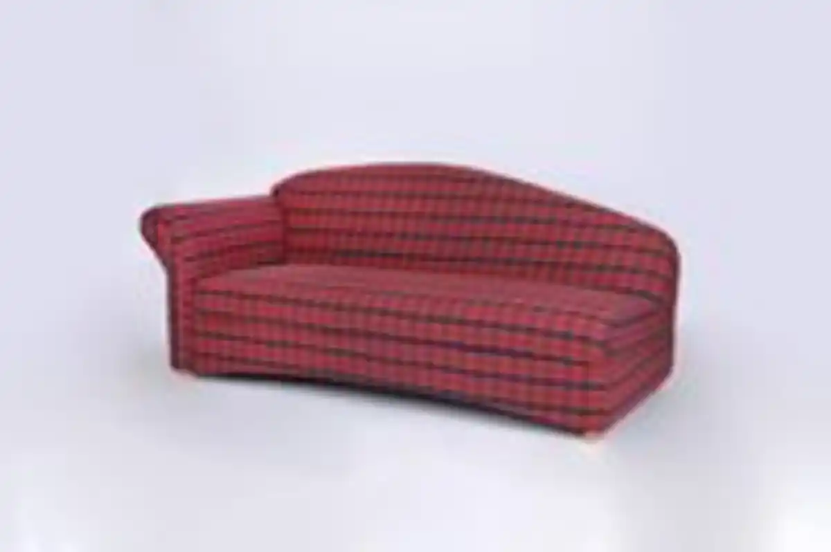 Bild 3 von 3-Sitzer Sofa Loretta mit linker Armlehne, ca. 193 x 83 x 85 cm - Rot Kariert