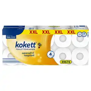 KOKETT Toilettenpapier XXL 4-lagig, 20 Rollen je 200 Blatt