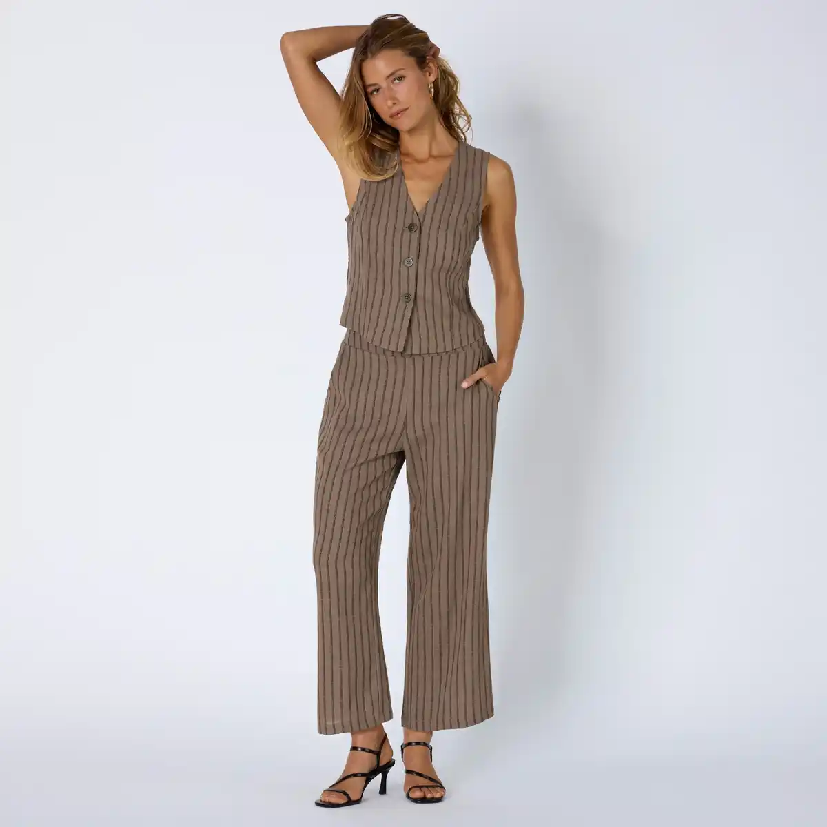 Bild 1 von Damen-Caprihose aus Viskose-Leinen-Mix