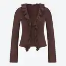 Bild 3 von Damen-Langarmshirt mit Rüschen und Schnürung