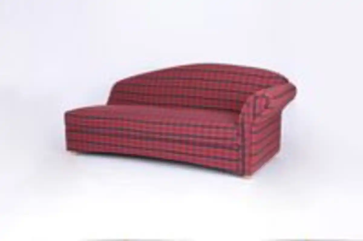 Bild 3 von 3-Sitzer Sofa Loretta mit rechter Armlehne, ca. 193 x 83 x 85 cm – Rot Kariert