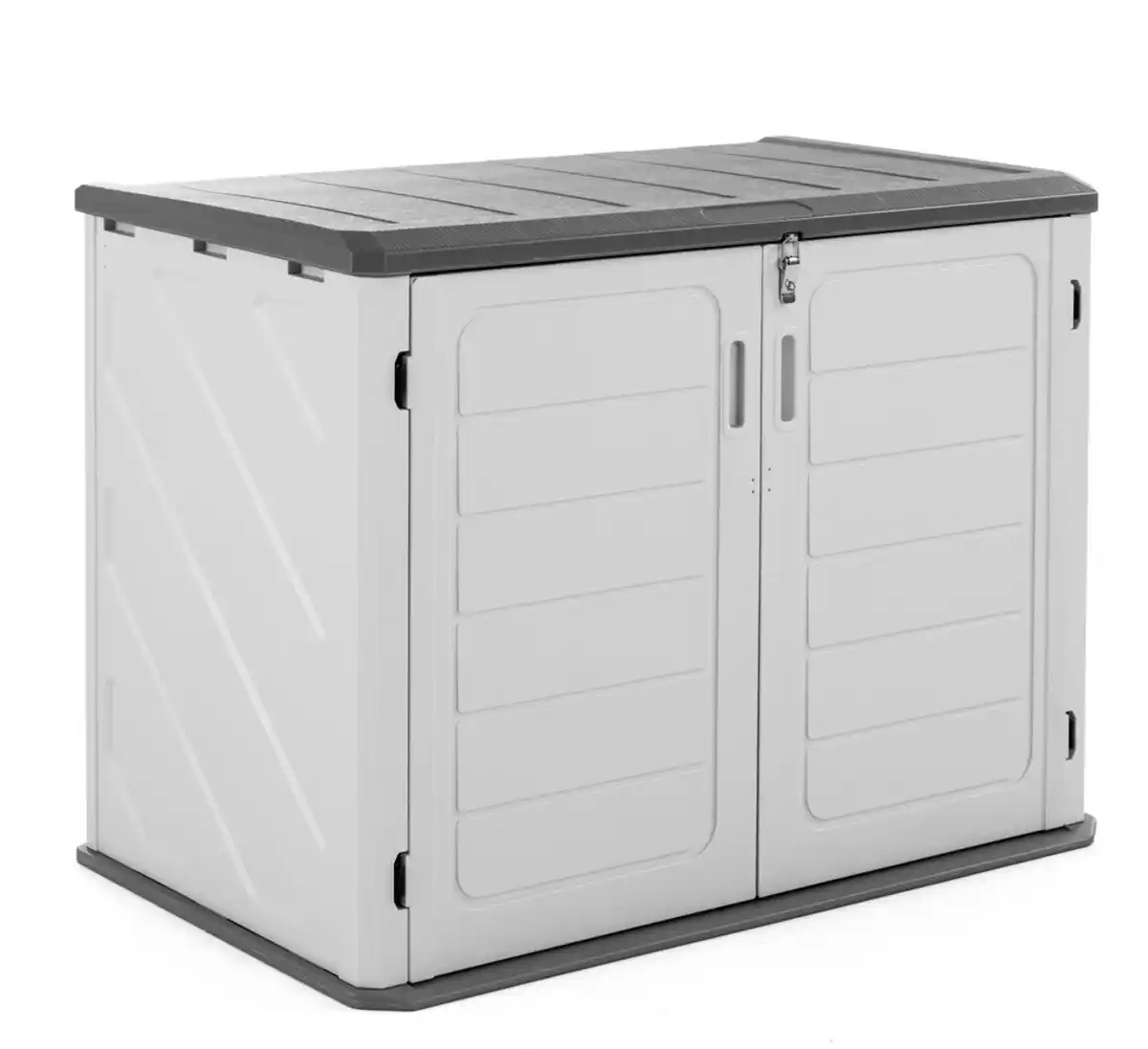 Bild 1 von Gartenschrank /Universalschrank /  Aufbewahrungsschrank ,ca.130 x 75 x 100 cm - Weiß/Grau