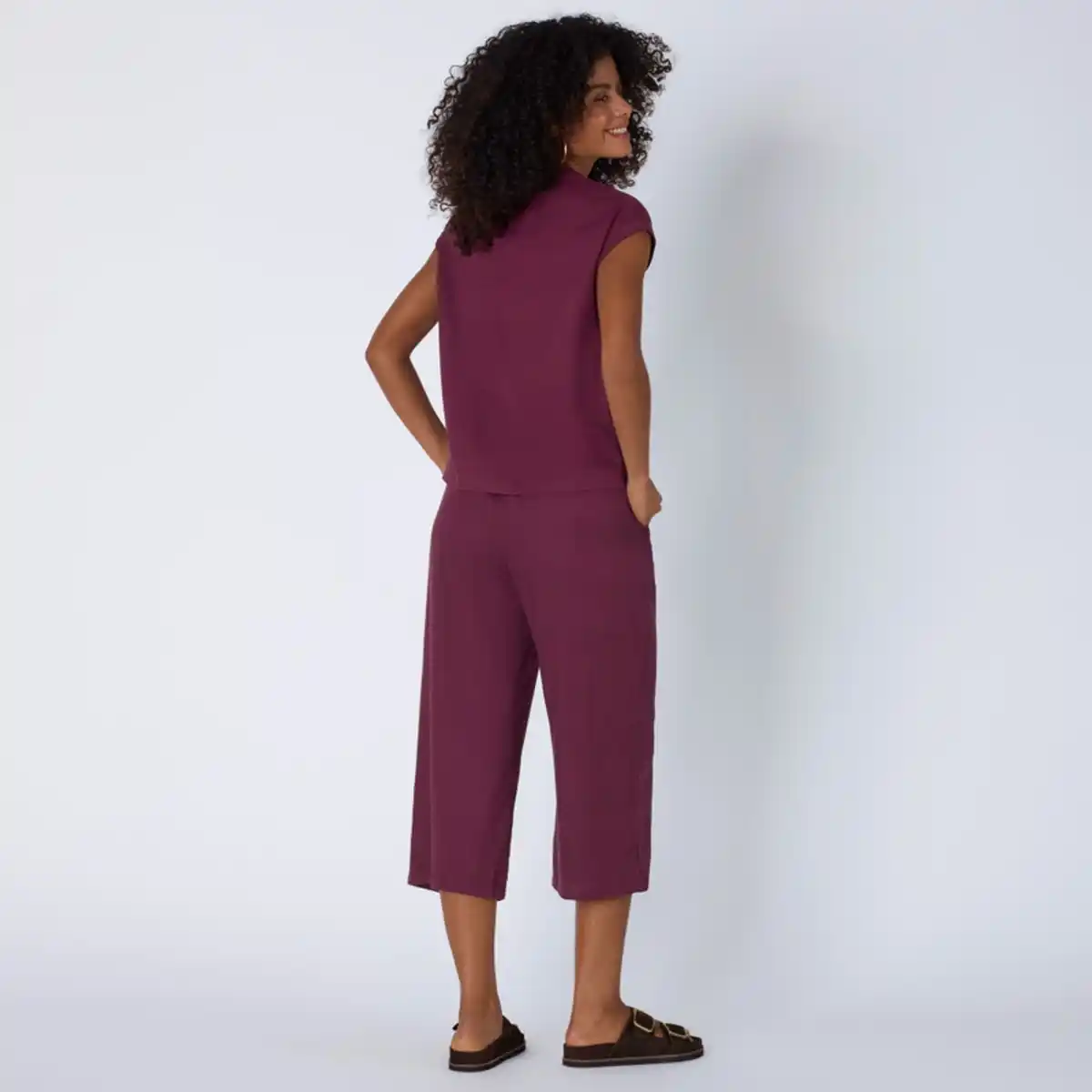 Bild 4 von Damen-Caprihose aus Viskose-Leinen-Mix