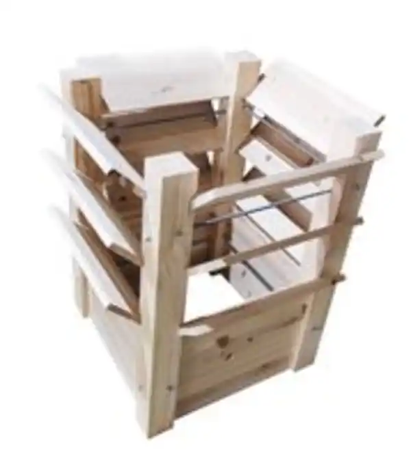 Bild 2 von Hochbeet L aus Naturholz, ca. 65 x 65 x 73 cm - Natur
