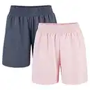 Bild 1 von UP2FASHION BASICS Damen Sweatshorts 2er-Set, Rosa/Grau, S 36/38
