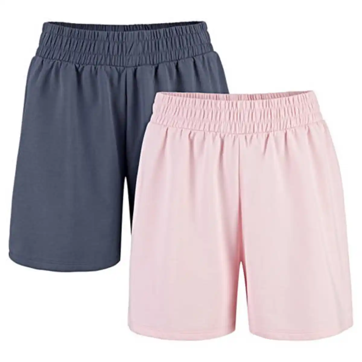 Bild 1 von UP2FASHION BASICS Damen Sweatshorts 2er-Set, Rosa/Grau, S 36/38