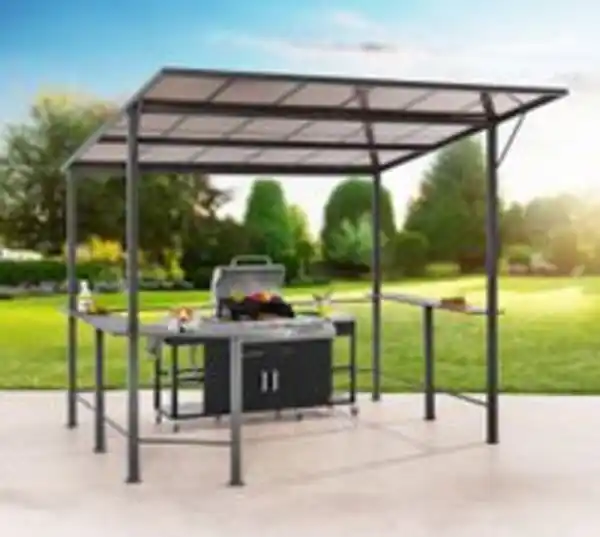 Bild 2 von Grillpavillon NICOSIA aus Aluminium, ca. 300 x 300 x 277 cm - Anthrazit