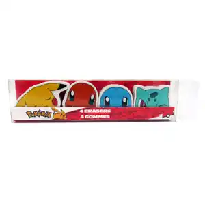 Pokémon - 4 Radierer - 1 Set