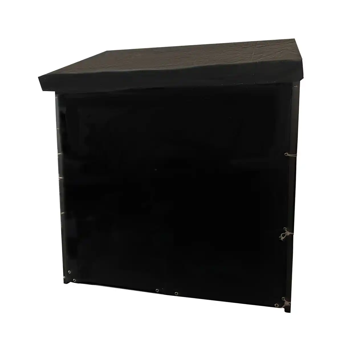 Bild 1 von Brennholzregal mit Abdeckung L aus Metall, ca. 185 x 70 x 185 cm - Schwarz