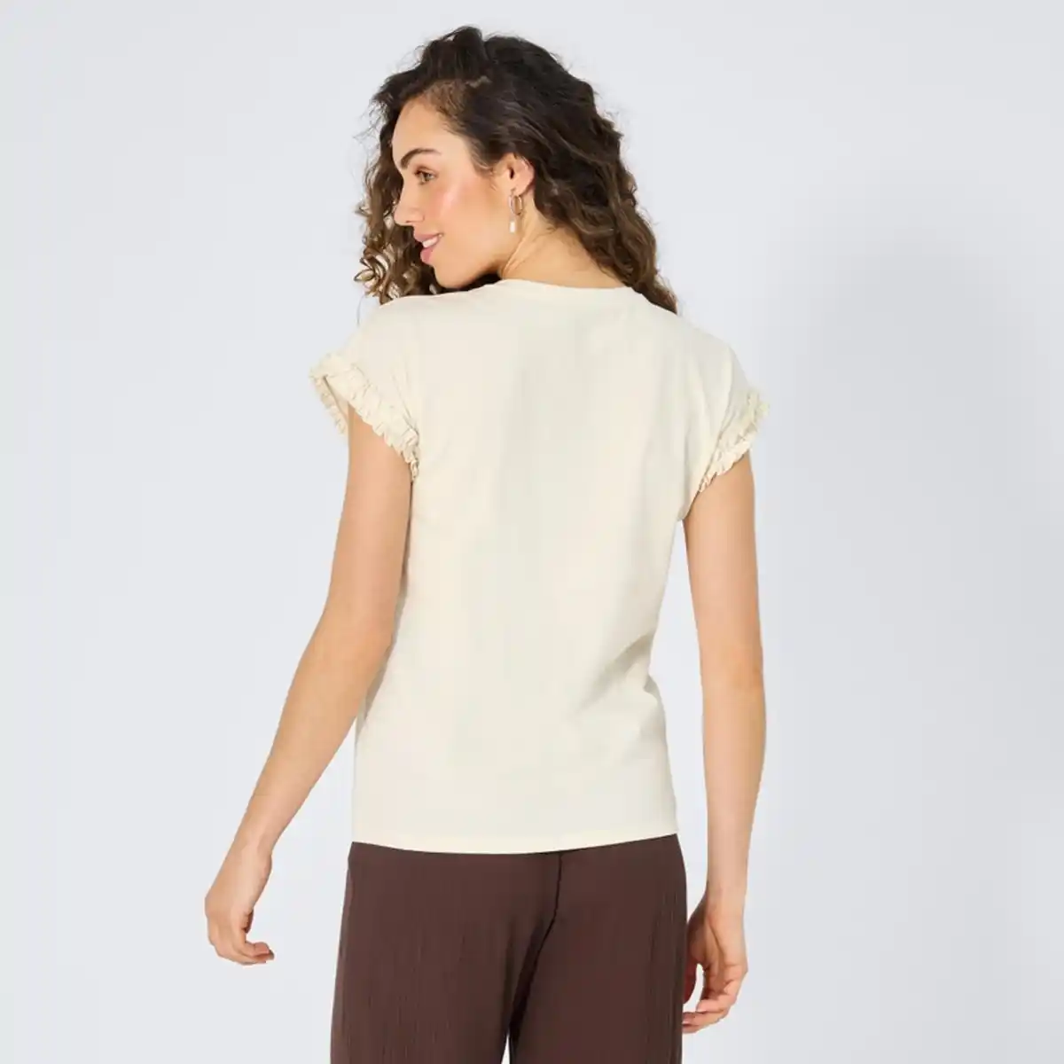 Bild 4 von Damen-T-Shirt mit Rüschen am Arm