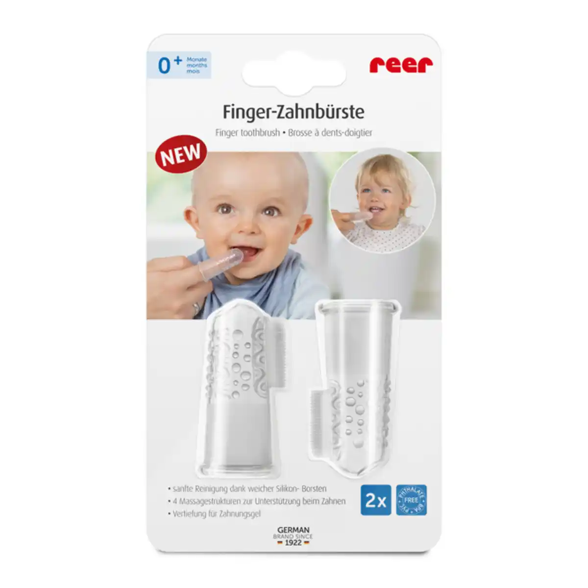 Bild 1 von Reer -Finger-Zahnbürste Set - 2teilig