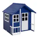 Bild 1 von Kinderspielhaus aus Tannenholz, ca. 131 x 115,5 x 136 cm - Blau/Weiß
