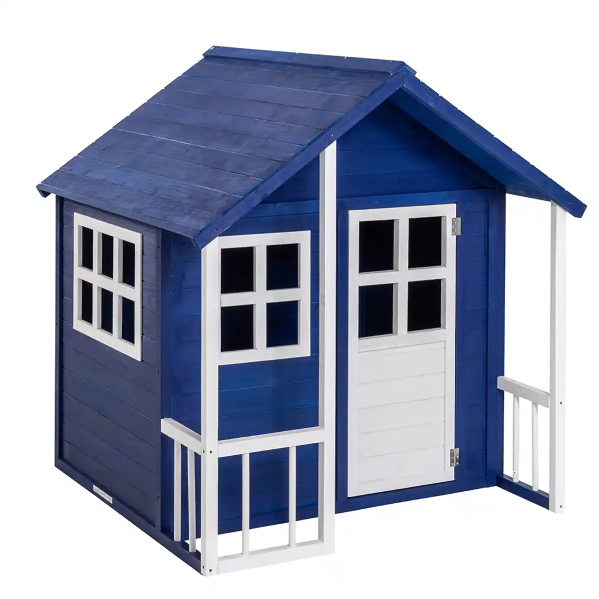 Bild 1 von Kinderspielhaus aus Tannenholz, ca. 131 x 115,5 x 136 cm - Blau/Weiß