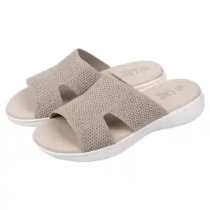 UP2FASHION WOMEN Damen Leicht-Slipper, Taupe/Silber, 37