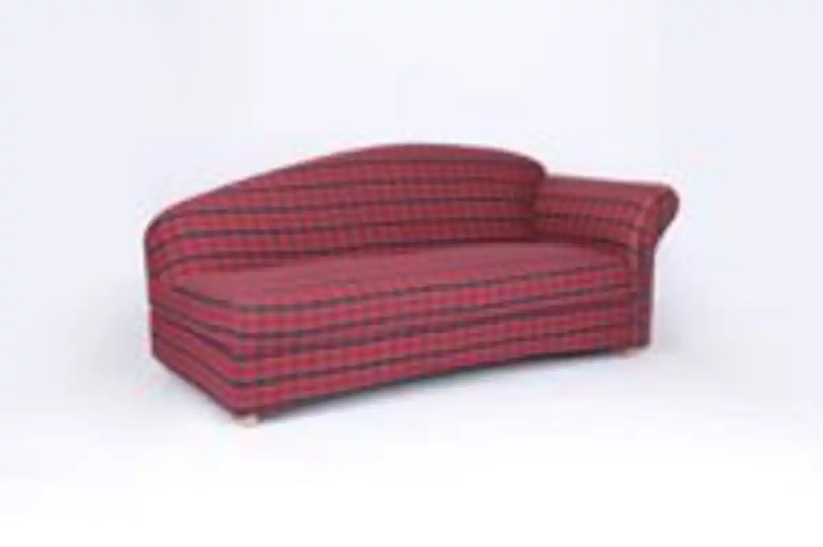 Bild 2 von 3-Sitzer Sofa Loretta mit rechter Armlehne, ca. 193 x 83 x 85 cm – Rot Kariert