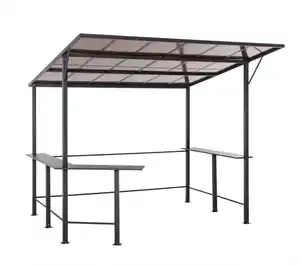 Grillpavillon NICOSIA aus Aluminium, ca. 300 x 300 x 277 cm - Anthrazit