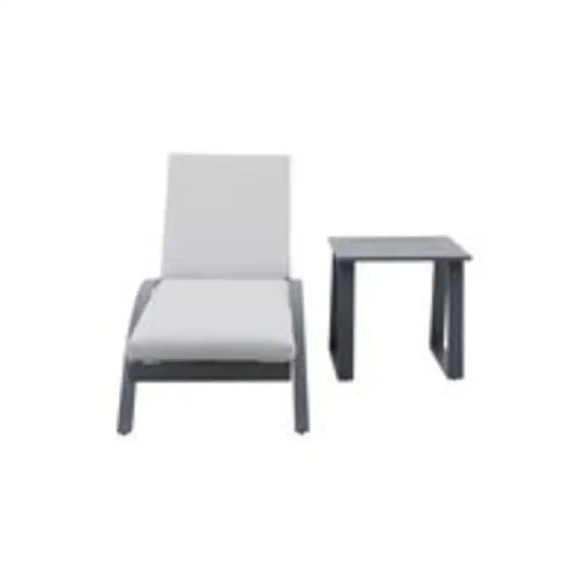 Bild 4 von 3tlg. Sonnenliege mit Tisch aus Aluminium RIAD XS - Anthrazit