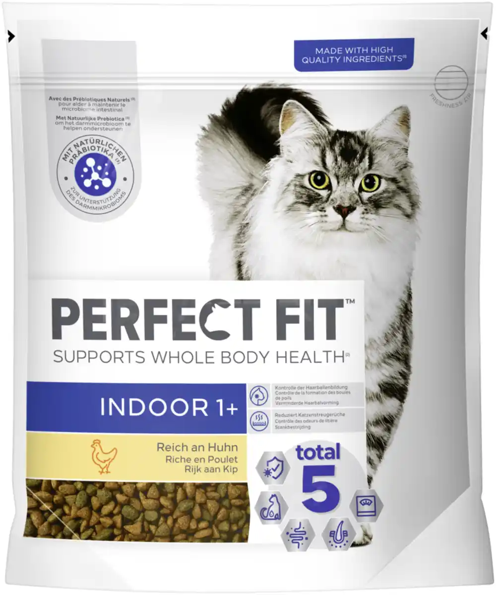 Bild 4 von Katze Beutel Indoor 1+ mit Huhn 5 x 1,4kg