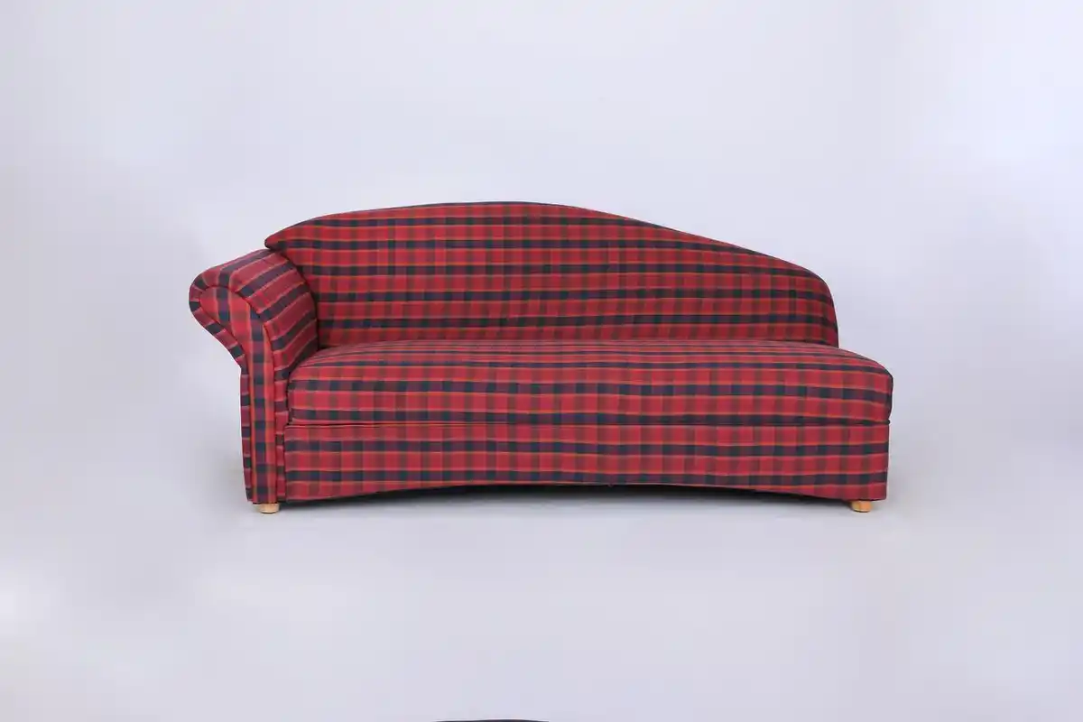 Bild 1 von 3-Sitzer Sofa Loretta mit linker Armlehne, ca. 193 x 83 x 85 cm - Rot Kariert