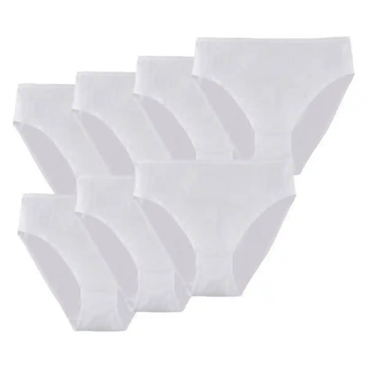 Bild 1 von UP2FASHION BASICS Damen-Taillenslips, 7er-Pack, Weiß, S 36/38