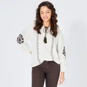 Damen-Bluse mit Stickerei
