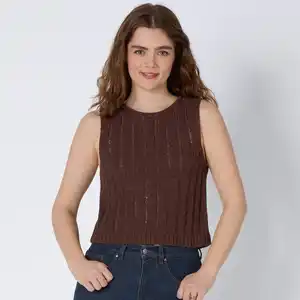 Damen-Top in Ajour-Strick