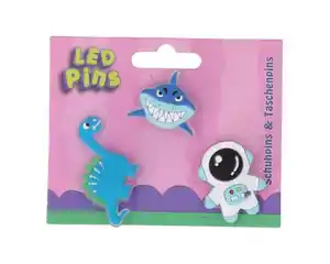 LED Pins für Schuhe & Taschen, 3 Stück