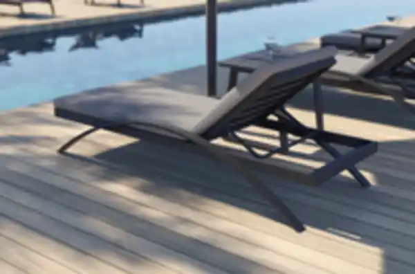 Bild 3 von 3tlg. Sonnenliege mit Tisch aus Aluminium RIAD XS - Anthrazit