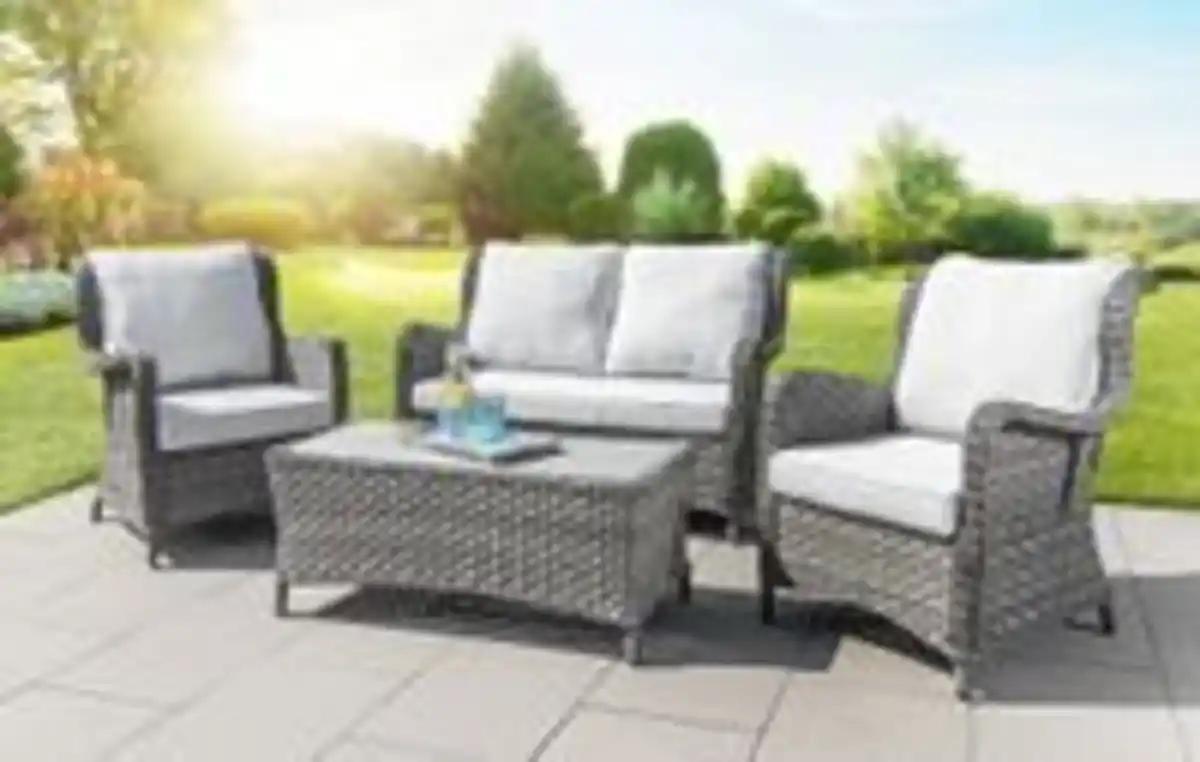 Bild 2 von 11tlg. Dining Sitzgruppe Gartenset BOCA aus Aluminium inkl. Polsterauflage