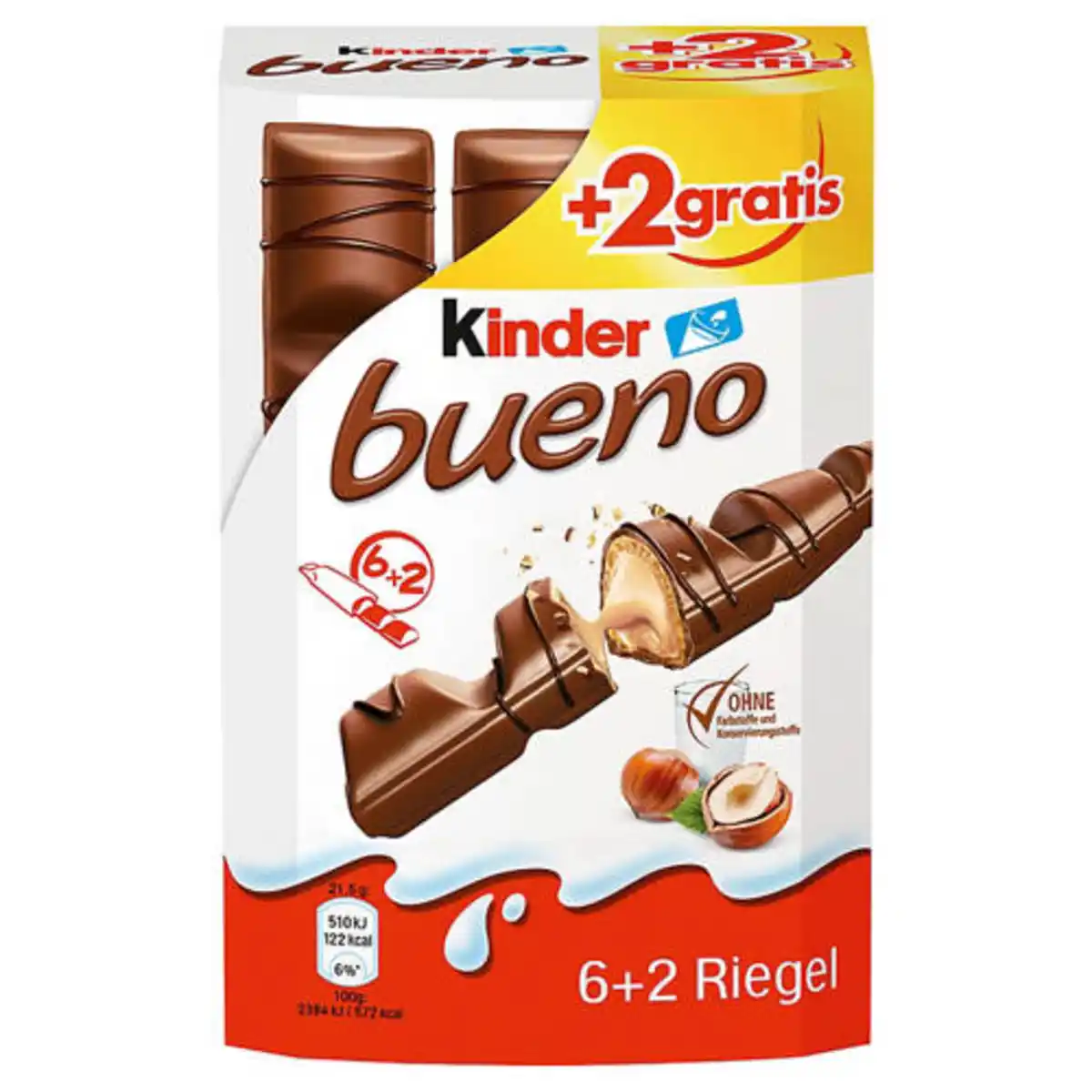 Bild 1 von Kinder Bueno 6+2 172 g