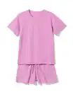 Bild 2 von Damen-Kurz-Pyjama Jersey Blumen violett