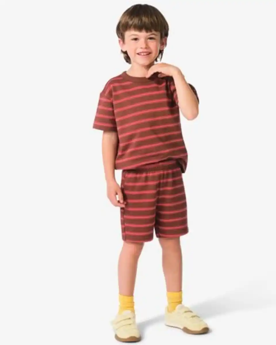 Bild 1 von Kinder-Bekleidungsset, gestreift braun