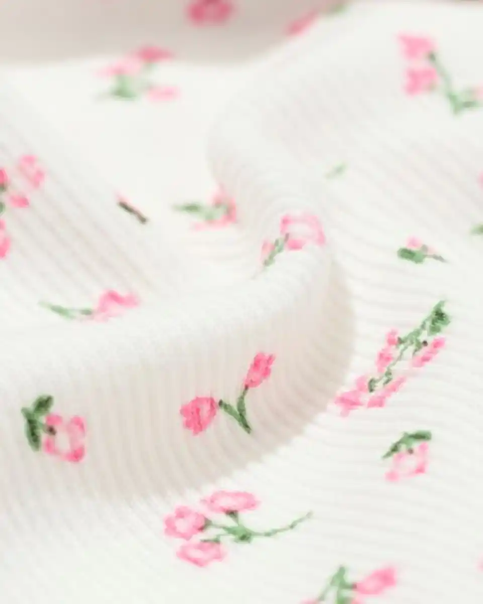Bild 3 von Damen-Kurz-Pyjama gerippt Blumen bunt