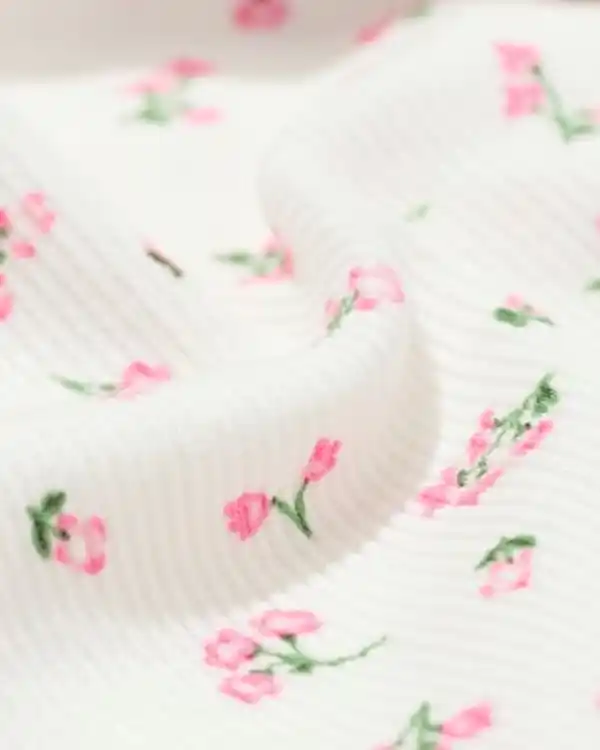 Bild 3 von Damen-Kurz-Pyjama gerippt Blumen bunt