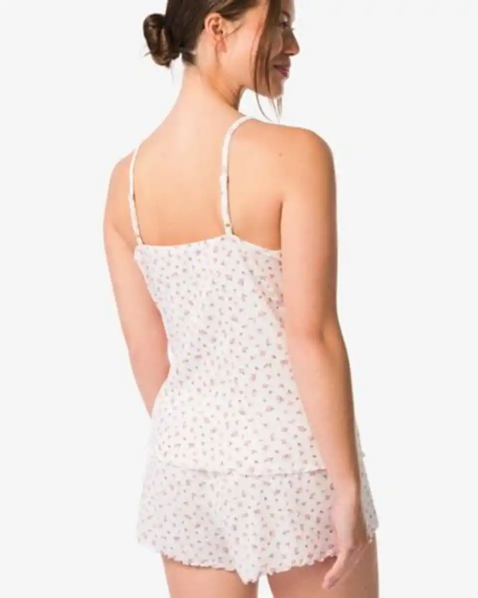 Bild 4 von Damen-Kurz-Pyjama gerippt Blumen bunt