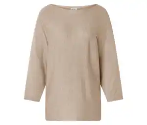 Feinstrickpullover, beige meliert