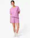 Bild 1 von Damen-Kurz-Pyjama Jersey Blumen violett