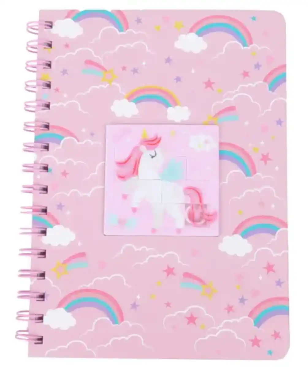 Bild 1 von Notizbuch mit Puzzlespiel, rosa
