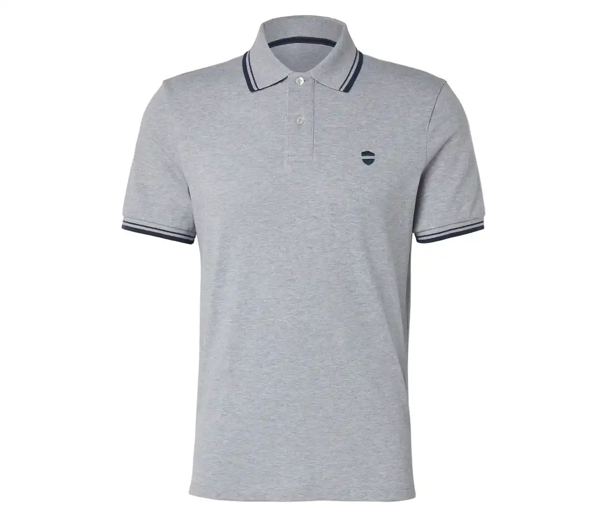 Bild 1 von Piqué-Poloshirt, grau meliert