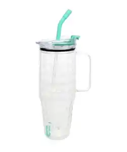 Trinkbecher aus Glas, Lila/Blau