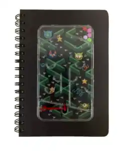 Notizbuch mit Kugellabyrinth, schwarz
