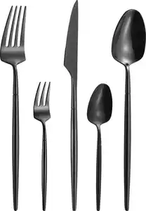 Besteckset Elegance Schwarz, 20-teilig, Schwarz