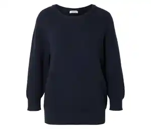 Pullover aus Strukturstrick, dunkelblau