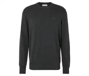 Pullover mit Rundhalsausschnitt, anthrazit meliert