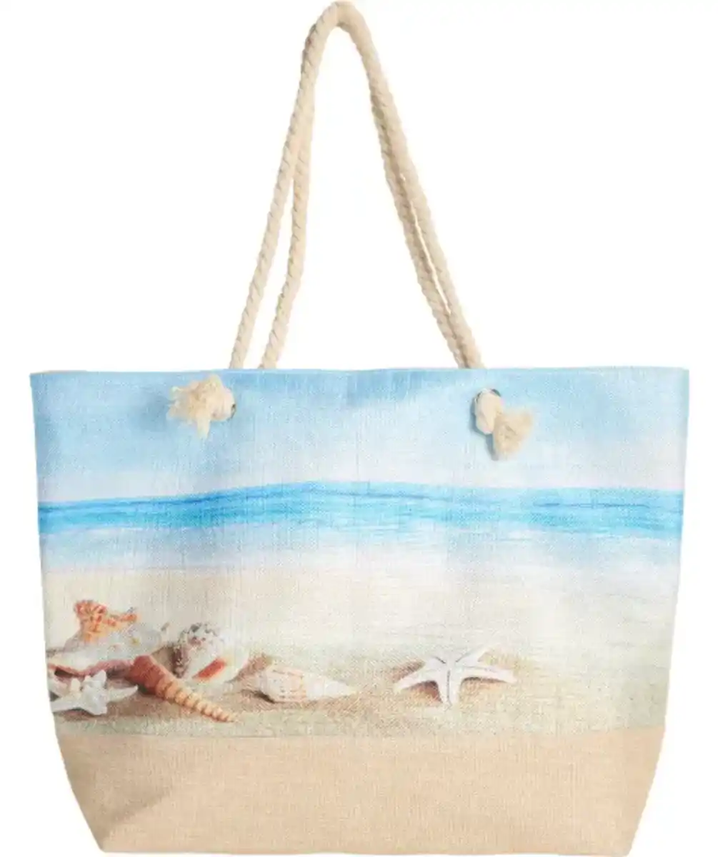 Bild 1 von Strandtasche mit Kordeln, naturfarben