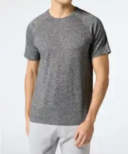 Meliertes Sport-Shirt, schwarz