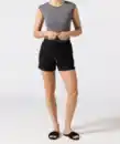 Bild 1 von Shorts mit Lochstickereien, schwarz