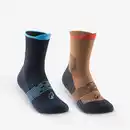 Bild 1 von QUECHUA Wandersocken Kinder Gr.27–38 halbhoch Doppelpack - Hike 500 braun