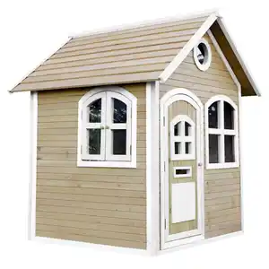 Spielhaus Spielhaus Julia, Braun, Weiß, Zeder, 137x175x151 cm, Fsc, EN 71, Outdoor Spielzeug, Spielhäuser