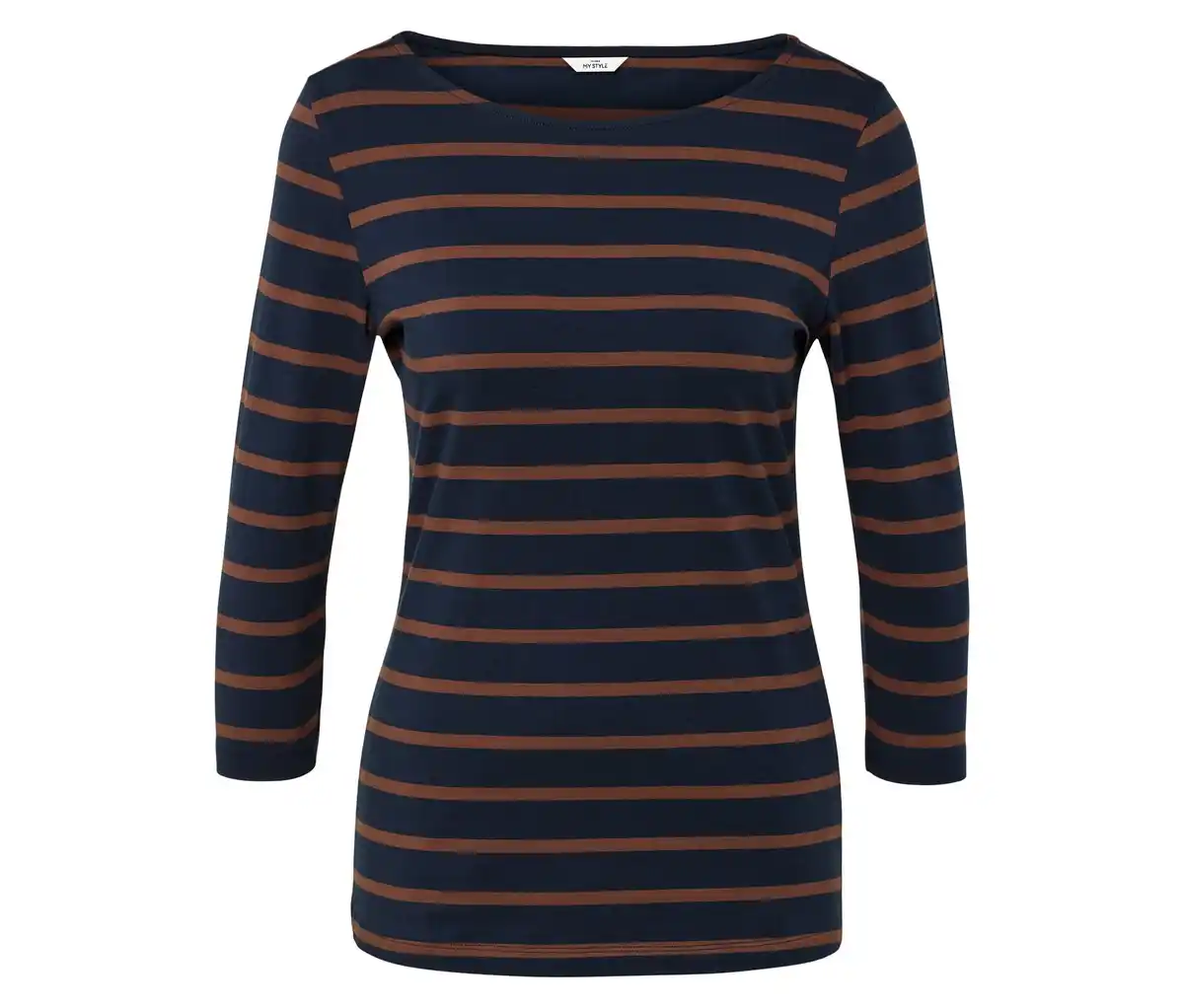 Bild 1 von Gestreiftes Shirt mit 3/4-Arm, navy-cognac